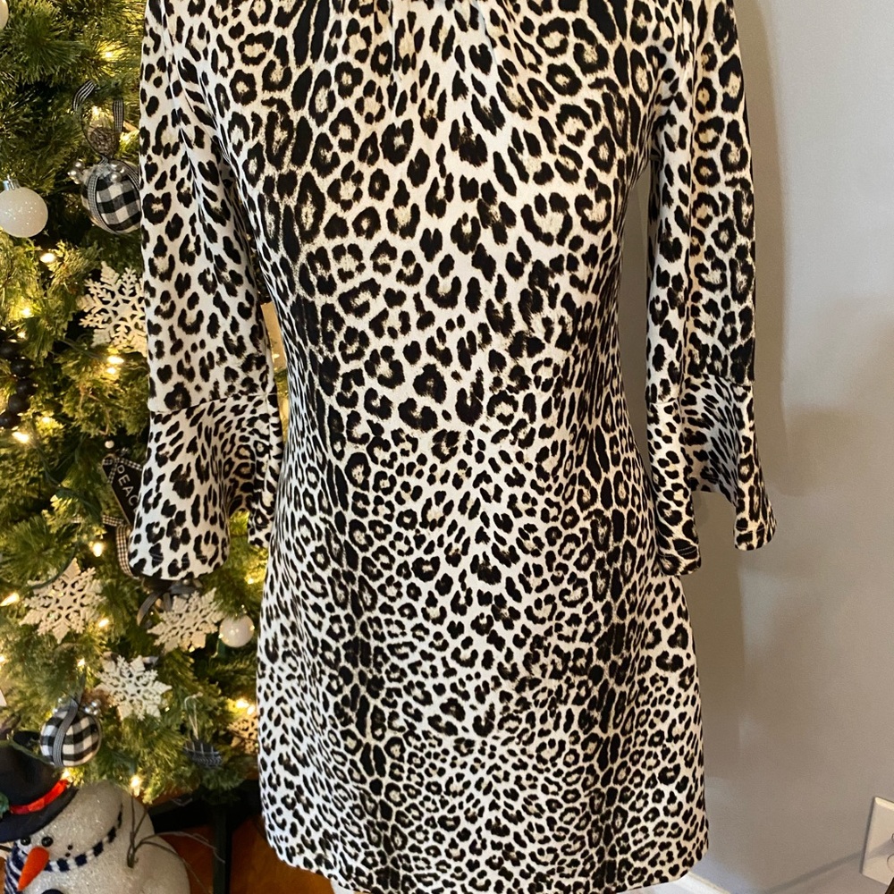 New York and Company Leopard Print Dress Size 10